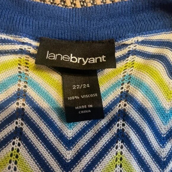 Lane Bryant Chevron Cardigan Sweater Size 22/24 - Picture 6 of 8
